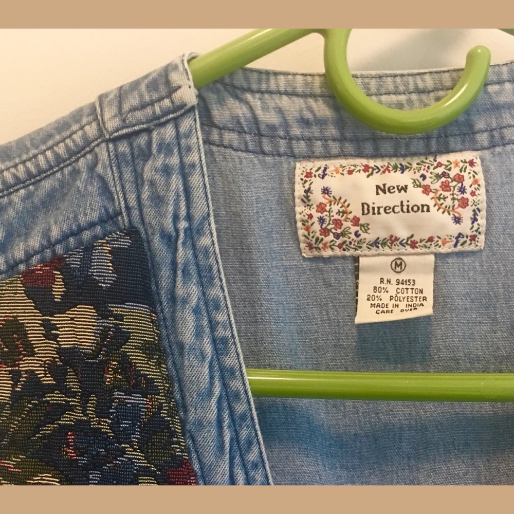 Denim Zip-up Vintage Vest